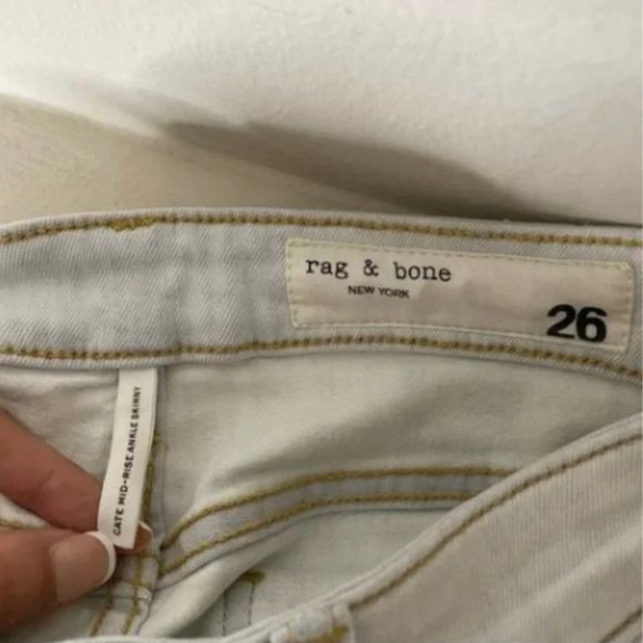 Rag & Bone Cate Mid-Rise Ankle Skinny Jeans Size 26 – Ditch Plains Wash - Picture 10 of 10